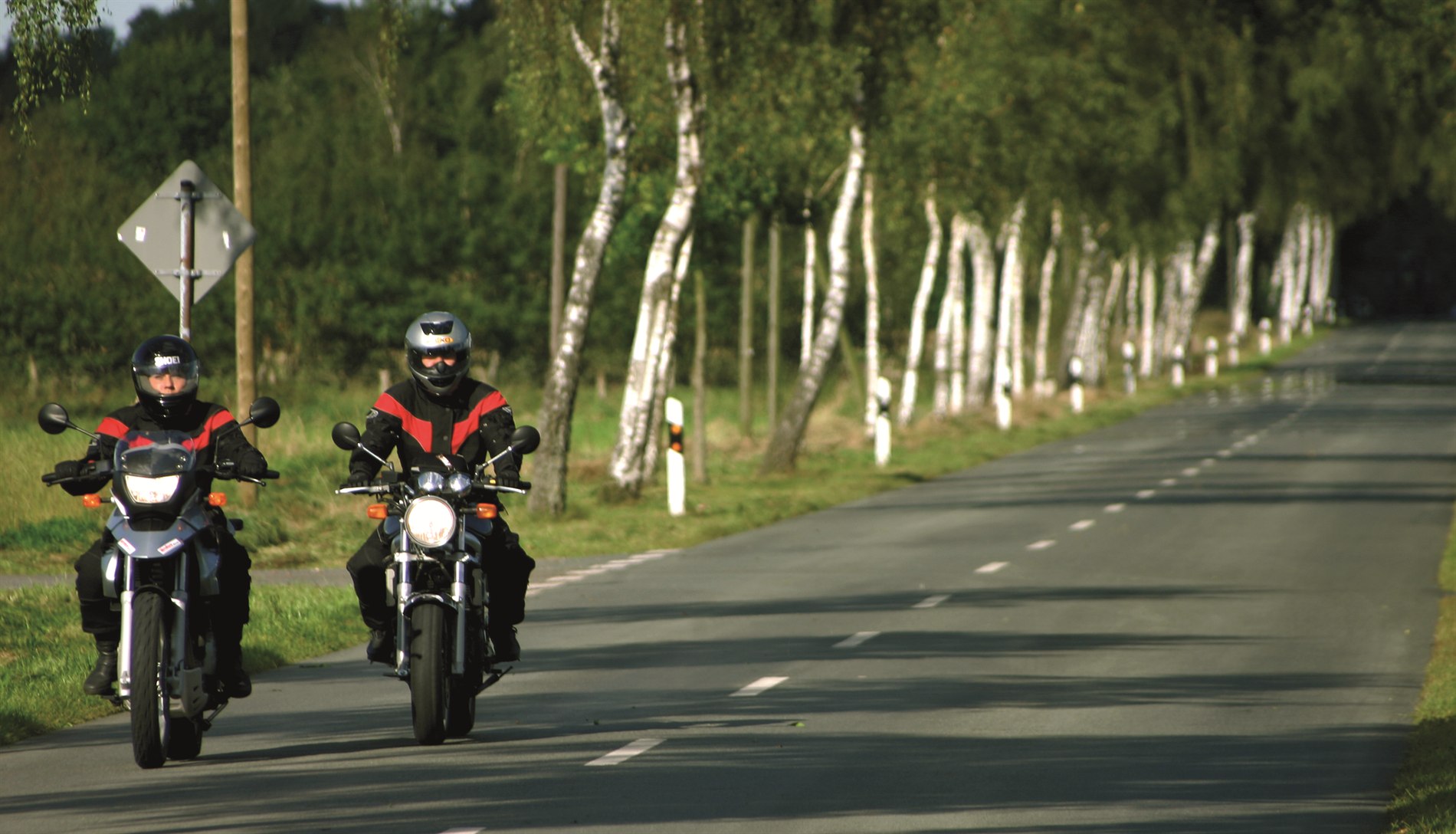 Motorrad fahren in der Lüneburger Heide